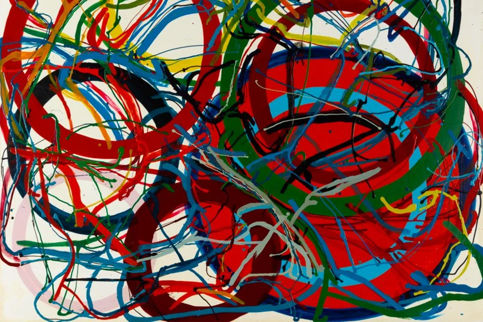 High-contrast abstract circles